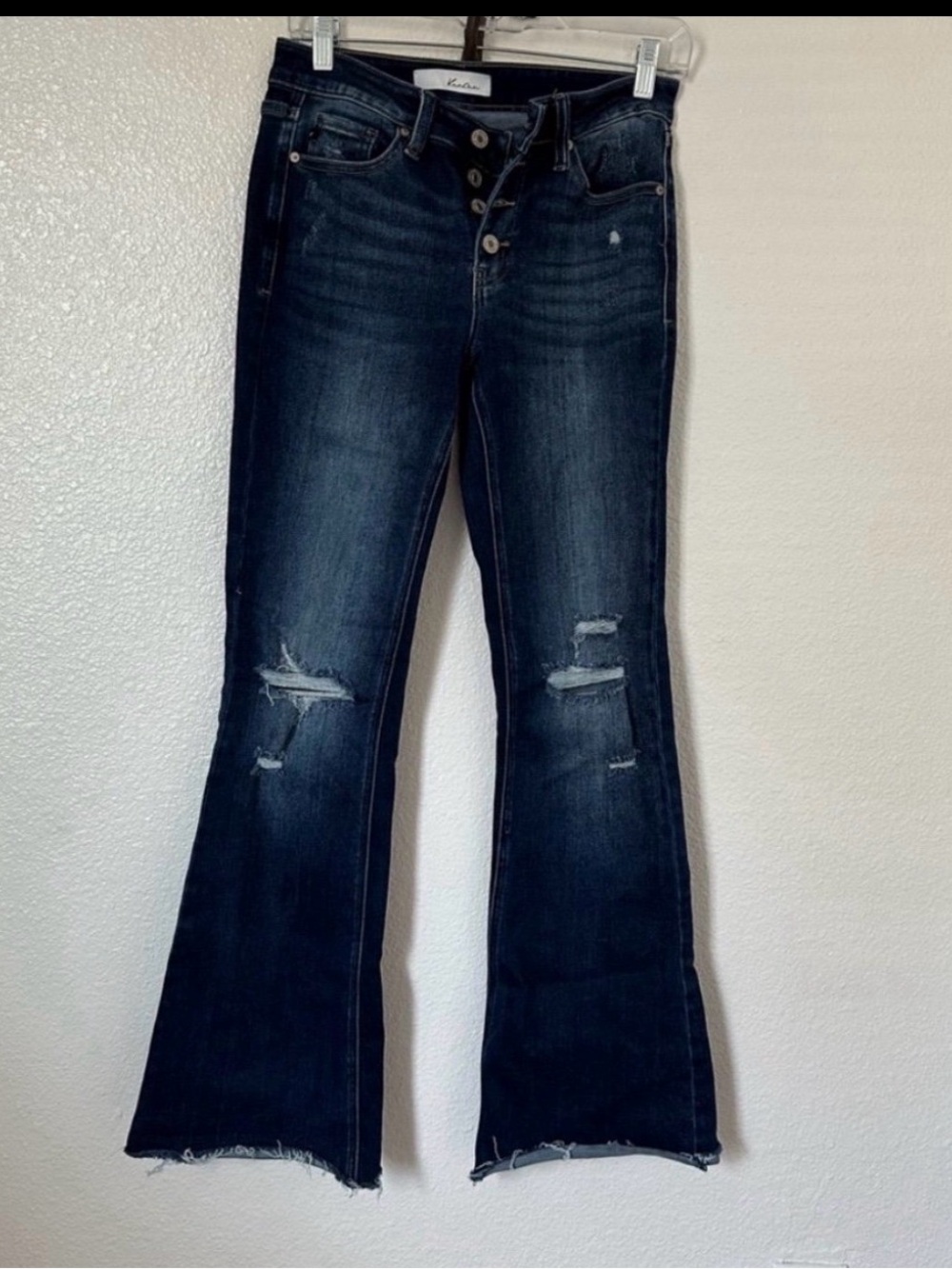 KanCan Flare Leg /Boot Darker Wash Fly Button Jeans ~26